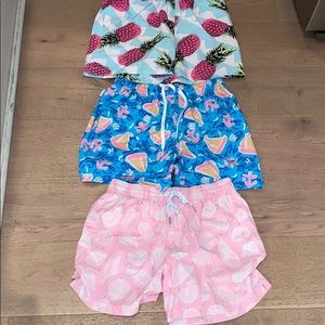 Chubbies swim suits.